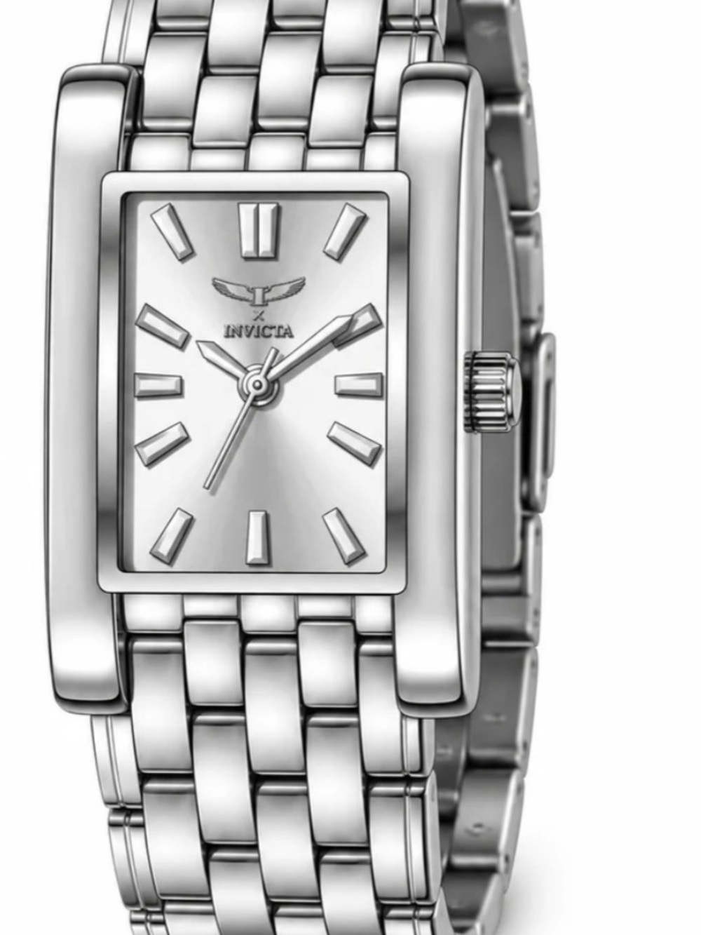 Invicta Model # 69887 Women’s Silver Rectangular Dial Stainless Steel Watch